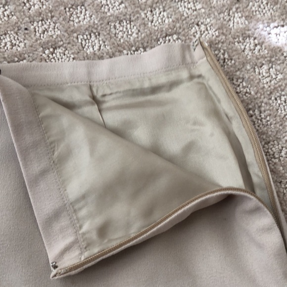 BCBGmaxazria | beige ruffle A-line mini skirt - Picture 9 of 12